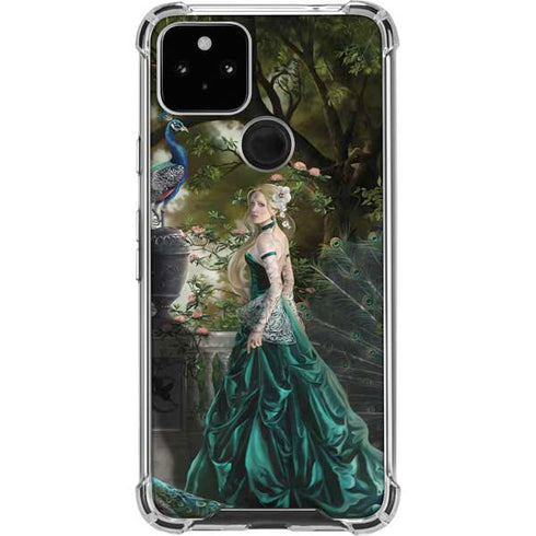 Woman with Peacocks by Nene Thomas Pixel Cases
